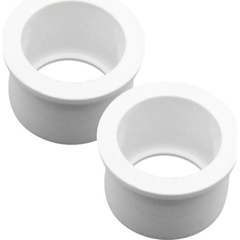 Raccords de Tuyaux de Bague de réduction - 2pcs Raccords de Plomberie de Connecteur d'adaptateur de Tuyau d'eau en PVC, Blanc, 25x20mm (1/5)