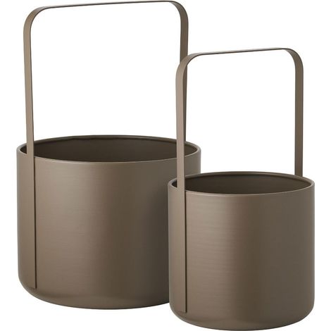Tea Pflanzkübel, Aufbewahrung Set mit 2 braun.