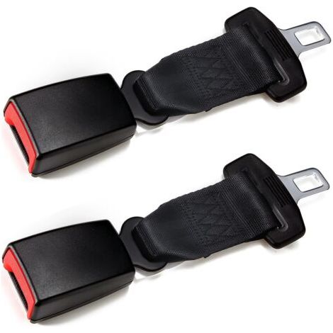 RHG 2 sangles d'extension pour voiture,Accessoires de Sièges Voiture, 23cm Pièces Sièges de Voiture Boucle Réglable Compatible avec Femme Enceinte/Obèse/Enfant (1/4)