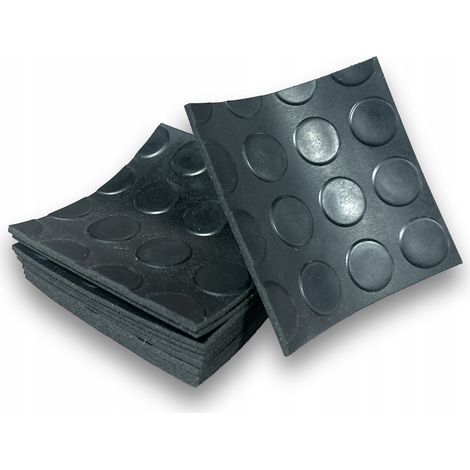 Patins en caoutchouc pour solives de nivellement de terrasse, distance 100x100x3mm, 10 pièces. (1/3)