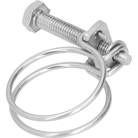 Colliers de serrage double boucle en acier inoxydable 201, ajustables et résistants à la corrosion, diamètre 16-19mm