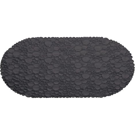 TAPPETINO DOCCIA ANTISCIVOLO PVC BOLLE OVALE NERO