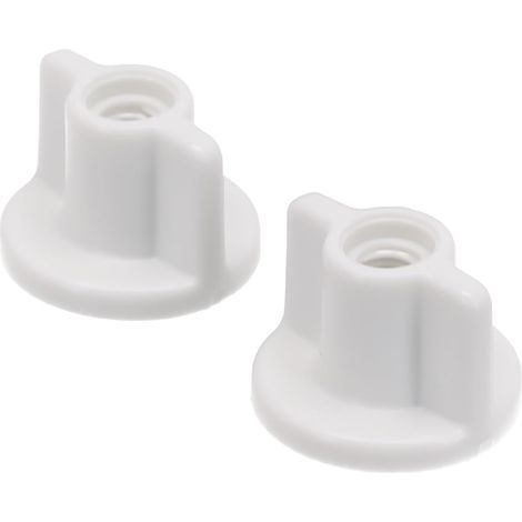Ensemble de 2 vis de fixation arrière en plastique pour abattants de toilette accessoires pour siège de toilette fixation inférieure de remplacement pour couvercles de toilette pour vis (1/4)