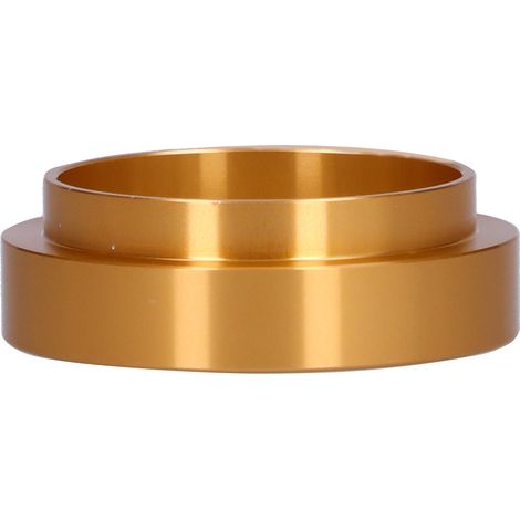 58-mm-Kaffeedosiertrichter, Spritzschutzdeckel, Ersatzring, Espressomaschinenzubehör, goldfarben, kompatibel mit Filterhaltern, keine Dispersion. (1/5)