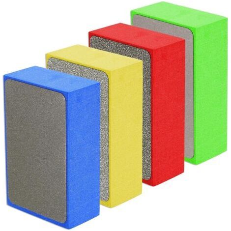 4x Tampons de Polissage à la Main en Diamant, Blocs de Ponçage en Béton, Cale a Poncer, Tampons Éponges de Ponçage pour Carrelage Porcelaine Pierre Céramique Granit Marbre Verre, 60 100 200 4 (1/5)