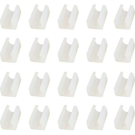 Lot de 20 embouts de pieds de chaise en silicone, blancs, diamètre 14 mm (1/5)
