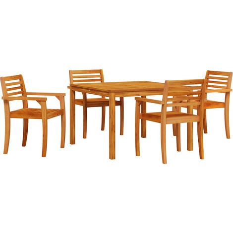 Maison Exclusive - Set da Pranzo per Giardino 5 pcs Marrone