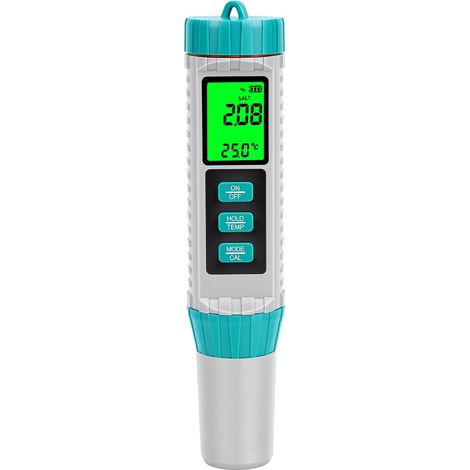 Testeur de qualité de l'eau 10 en 1 haute précision : pH, TDS, EC, ORP, salinité, pour laboratoire, aquarium domestique (1/5)