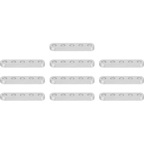 Équerres plates droites aluminium 4x8mm lot de 10 connecteurs de fixation pour robotique équipement technique 3102-0005-0040 (1/5)