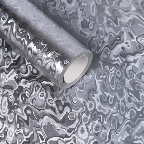 Covering Carbone Argent 3D Motif Fantôme 30 x 150 cm, Covering Voiture Adhésif avec Technologie de Libération d'air, Film Protection Intérieure et Extérieure pour Voitures, Motos et Vélos (1/5)