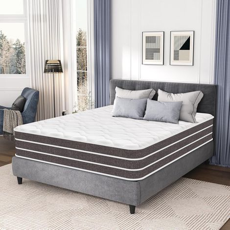 Matelas 140x190 cm,Épaisseur 25 cm.Perfect Dream - Hybride, Mousse à mémoire de Forme + Ressorts ensachés,7 Zones de Confort , Ergonomique,Respirant,Très Durable