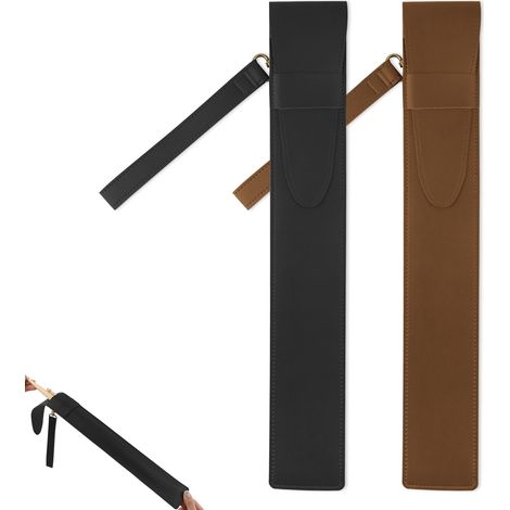 Custodia per bacchette in 2 pezzi, custodia per il trasporto e borsa, supporto per bacchette in pelle PU compatibile con tutte le bacchette e gli strumenti a percussione (1/5)