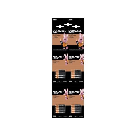 Batterie alcaline Duracell R3 AAA, 4 pezzi. (1/2)