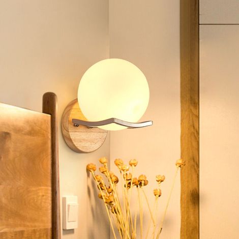 LED ball wall light 15 cm - glass - E27 - 12W tri-color lights For living rooms, bedrooms, stairs and corridors