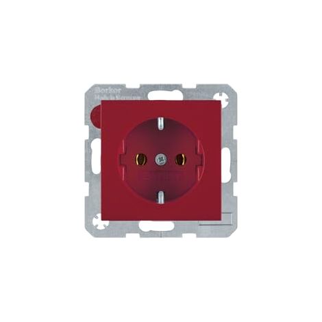 Hager 47438912 toma de corriente Tipo F Rojo