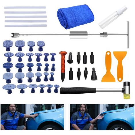 Kit de débosselage 48 pièces : extracteur de bosses, ventouse puissante, extracteur à impact – Débosselage – Kit de réparation automobile – Facile à utiliser – Débosselage (1/5)