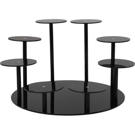 Acrylic Cupcake Stand, Multi-Layer Cupcake Stand with 8 Round Panels, Large Acrylic Display Tray for Figurines, Desserts, Parties, Weddings, Use on (1/5)