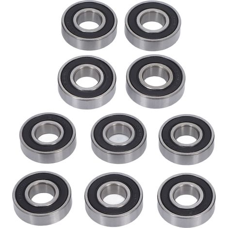 Lot de 10 roulements à billes 6001-2RS, butées radiales étanches pour moteur électrique, roues de vélo, pompes de piscine. (1/5)