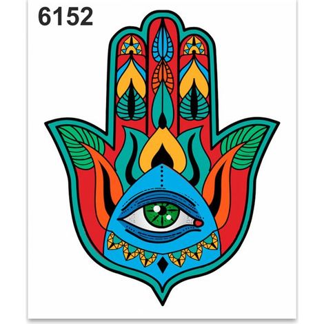 Adesivi Stickers Standard Mano di Fatima 10 x 12 cm (1/4)