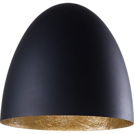 Abat-jour suspension œuf salon Nowodvorski EGG noir/or (1/2)