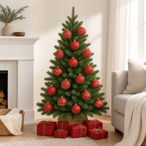 vidaXL Conjunto de bolas de Navidad XL 18 uds. Rojo y Oro 8 cm (1/5)