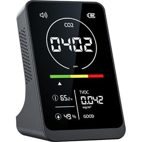 Carbon Dioxide Alarm Detector, Indoor Temperature Monitor - Temperature Humidity Monitor - High Precision Sensor Alarm Function Room Temperature Humidity (1/5)