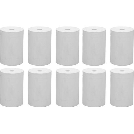10 Rouleaux Papier Thermique 80mm Lisse Anti-Poussière Léger pour Reçu, Noyau Petit Tube de Remplacement (1/5)
