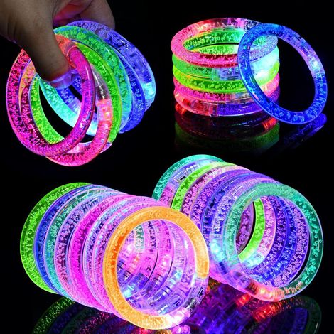 16 LED-Leuchtarmbänder, Partyzubehör, Leuchtstabarmbänder, Leuchtspielzeug für Geburtstagsfeiern