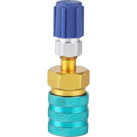 Adaptateur de Climatisation R1234YF à R134A, Raccord Rapide Côté Bas, Métal, pour Voiture, 39g (1/5)