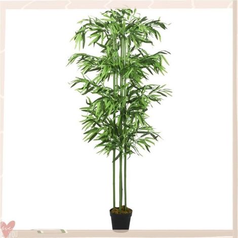 358994 Bambou artificiel 576 feuilles 150 cm vert (1/4)