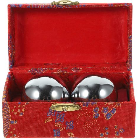 ensemble de balles de massage en métal pour l'entraînement des mains-4.50X4.50X4.50CM