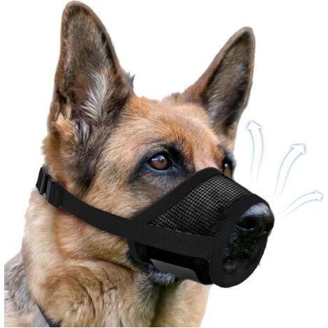 Verstellbarer Antibell-Maulkorb (12–15 cm) – Atmungsaktives Netzgewebe – Optimaler Komfort für Hunde aller Größen – Ergonomischer Sicherheitsgurt (1/5)