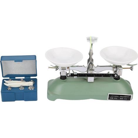 Balance mécanique à plateaux 200g avec poids pour laboratoire de chimie et physique, outil pédagogique (1/5)