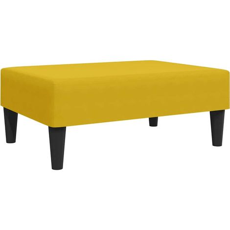 Reposapiés de terciopelo amarillo 77x55x31 cm vidaXL