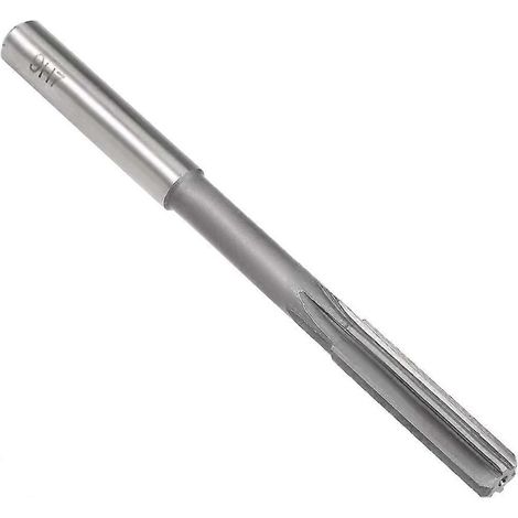 Alésoir à mandrin 9 mm, alésoir pour tour HSS H7, 6 goujures droites, outil de fraisage à queue cylindrique, pour métaux ferreux et non ferreux, cuivre (1/4)