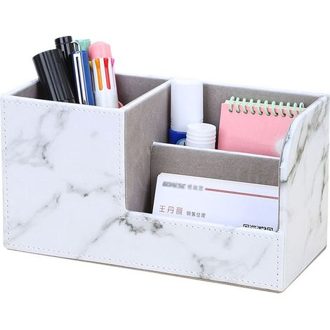 Aufbewahrungsbox für Schreibwaren aus Leder (Kleiner brauner Stiftehalter) (1/4)