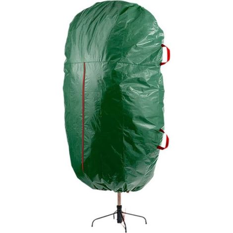 1 Housse de sapin de Noël, sac de rangement vertical, en vinyle indéchirable, imperméable, anti-poussière, pour stockage saisonnier (1/3)