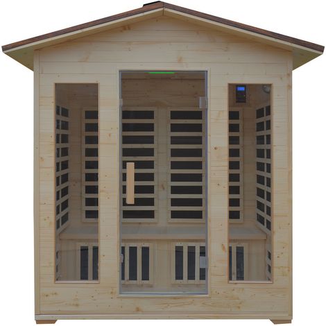 Bagno Italia Sauna da esterno Infrarossi 180x120 cm con bluetooth e cromoterapia (1/4)