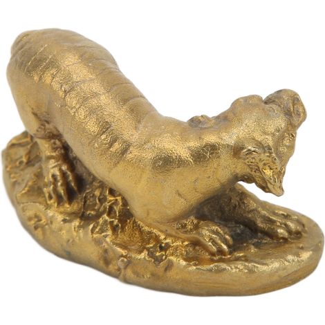 Statuette de Tigre en Laiton, Idée Cadeau Déco Maison et Bureau, Sculpture Animalière Collection (1/5)