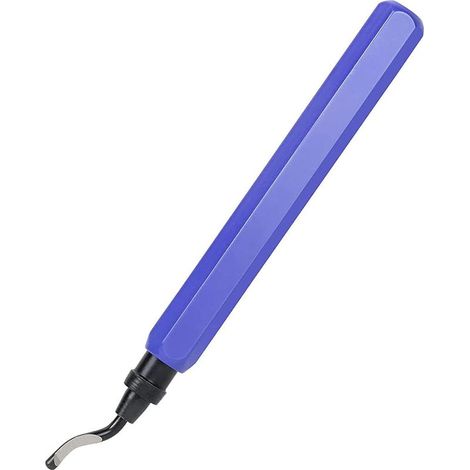 Herramienta manual para desbarbar, 1 mango de metal + 1 cuchilla BS1010 HSS. Cuchillas giratorias de 360° para desbarbar metal, ideales para impresión 3D en tuberías, plástico, aluminio, cobre, PVC y  (1/5)