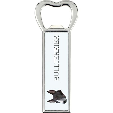 Bull Terrier, Bull Terrier - abridor de botellas con foto e inscripción para cerveza Art-Dog (1/5)