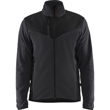 Veste tricotée avec softshell 5942 - Gris anthracite/Noir L