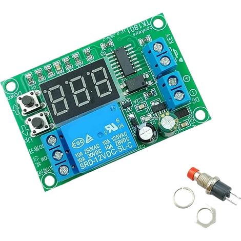 Module relais temporisé 12V/24V avec affichage réglable 1-999 (1/5)