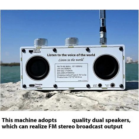 MX712 Stereo-Radio mit zwei Lautsprechern, 6686 Chip, LW/MW/SW/FM-Radio A (1/5)