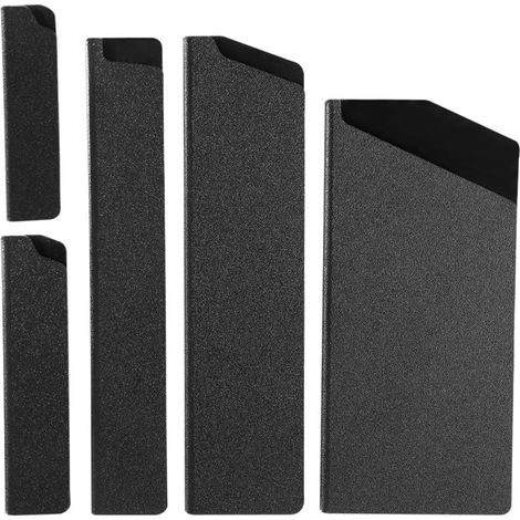 Manchons de Protection en Abs Noir 5pcs pour Couteaux Cuisine Faciles à Transporter Design Élégant Sûr et Pratique pour Usage Domestique (1/5)