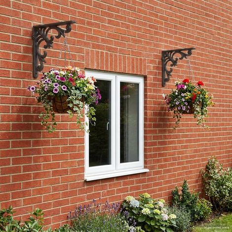vidaXL Wall Shelf Brackets 2 pcs Antique Brown 14.5 x 14.5 x 3 cm (1/5)