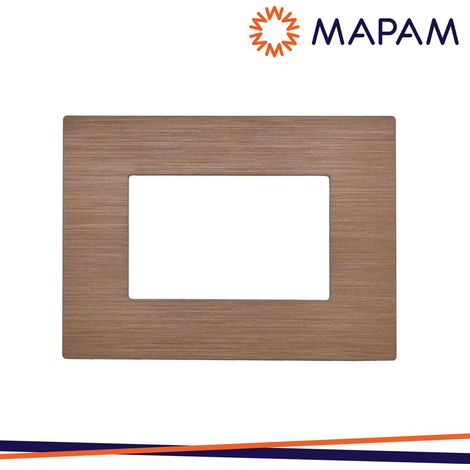 PLACCA TECNOPOLIMERO SPAZZOLATO 8003SL-14 ART 3P BRONZO
