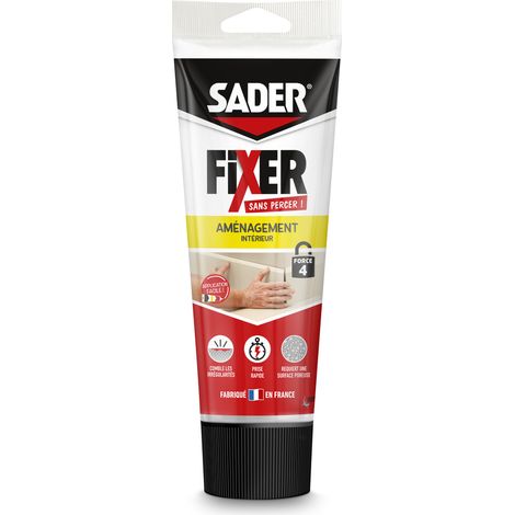 Fissatore senza perforazione per arredamento interno, tubo da 260 g - Sader