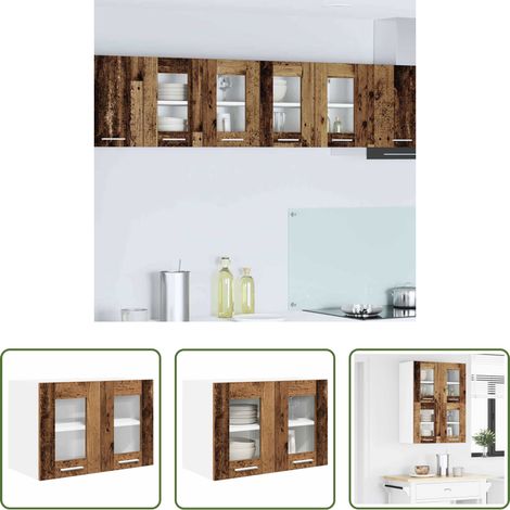 vidaXL Speicher Schrank - Hängeschrank mit Speicher Altholz 60 x 31 x 40 cm Holzwerkstoff (1/5)
