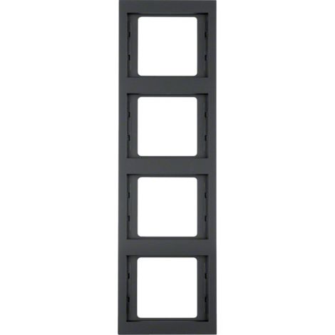 HAGER K1  CADRE 4 ÉLÉMENTS DROIT ANTHRACITE